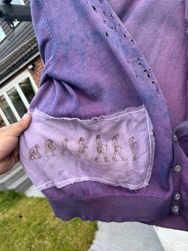 Revivvd Custom Distressed Cardigan