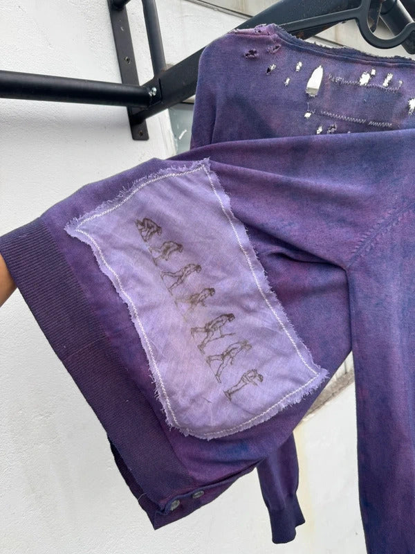 Revivvd Custom Distressed Cardigan
