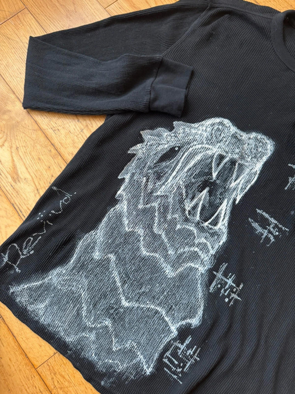 Custom painted GAP sweatshirt dragon design