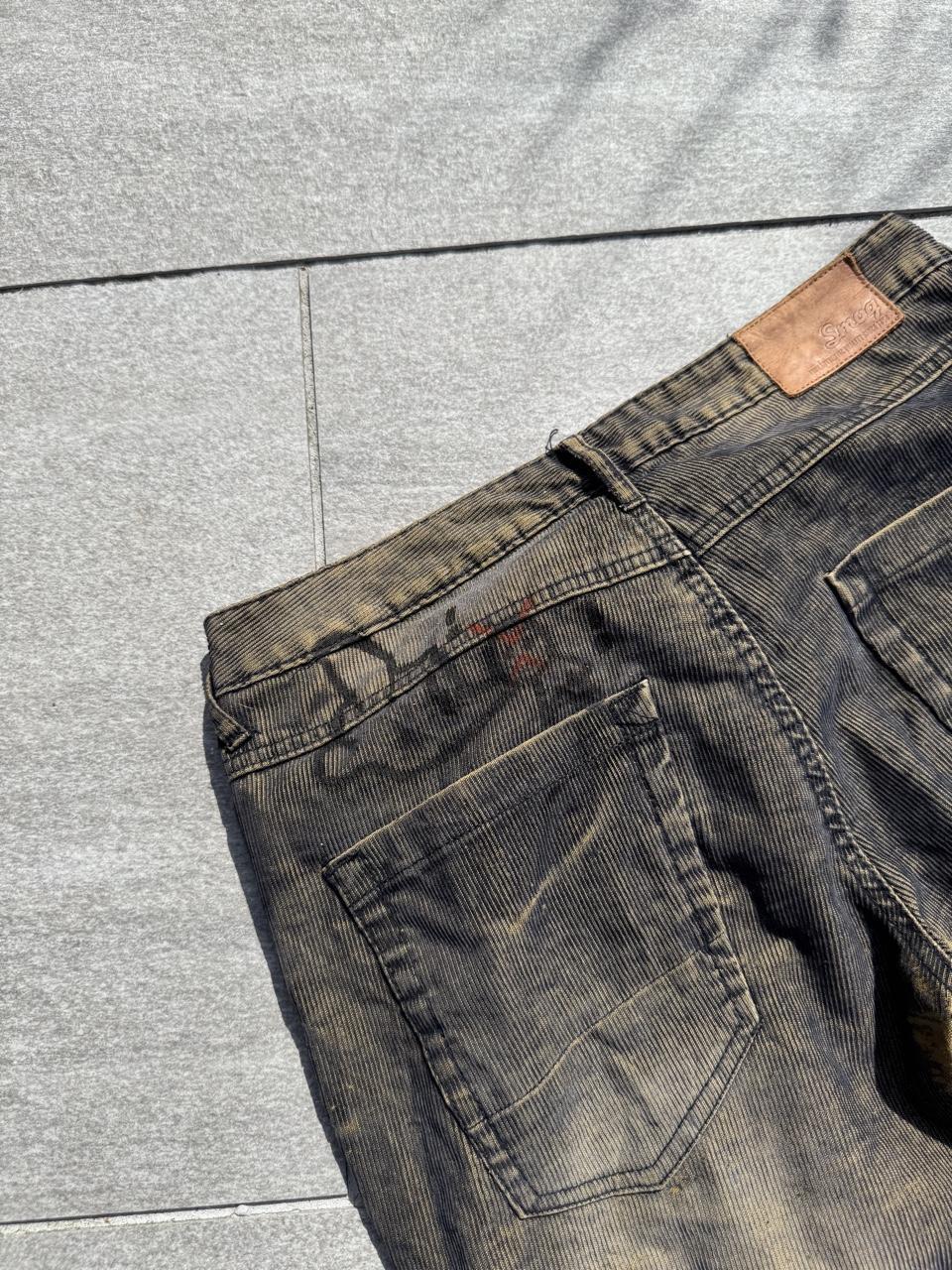 revivvd Custom Smog Bleached Corduroy Trousers – 32x32