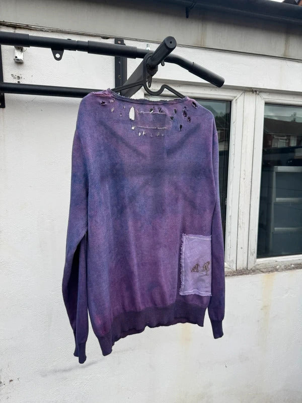 Revivvd Custom Distressed Cardigan