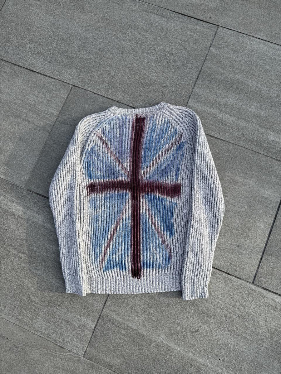 [revivvd] Union Jack Rib Knit Jumper – Size S
