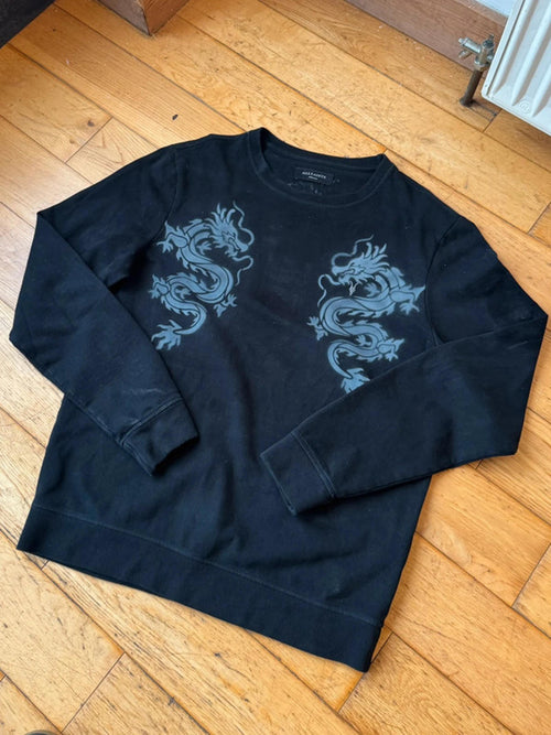 Custom airbrushed all saints dragon sweatshirt